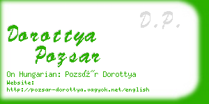 dorottya pozsar business card